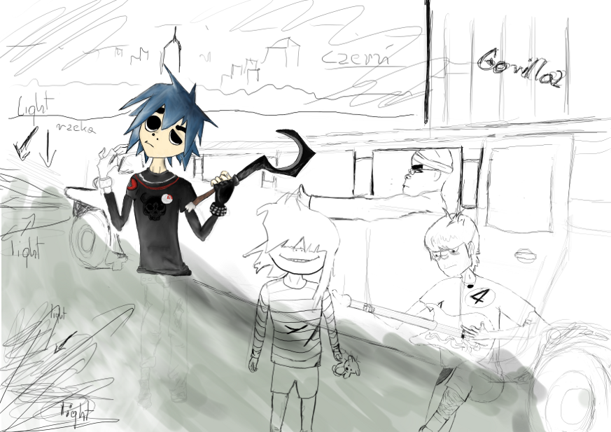 Music Fan Art: Gorilaz WIP Music Fan Art: Gorilaz WIP